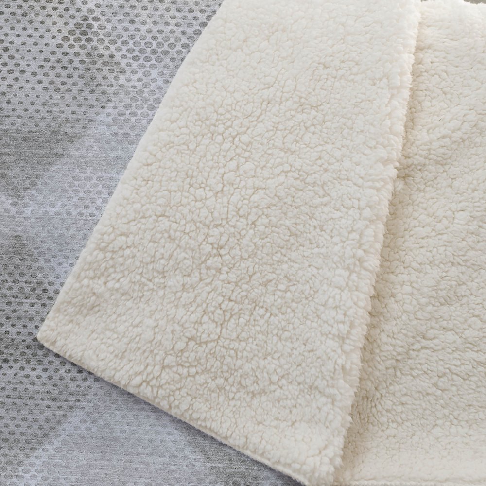 Premium Machine Washable ASB539 Gray 50" x 70" Sherpa Throw Blanket. Picture 2