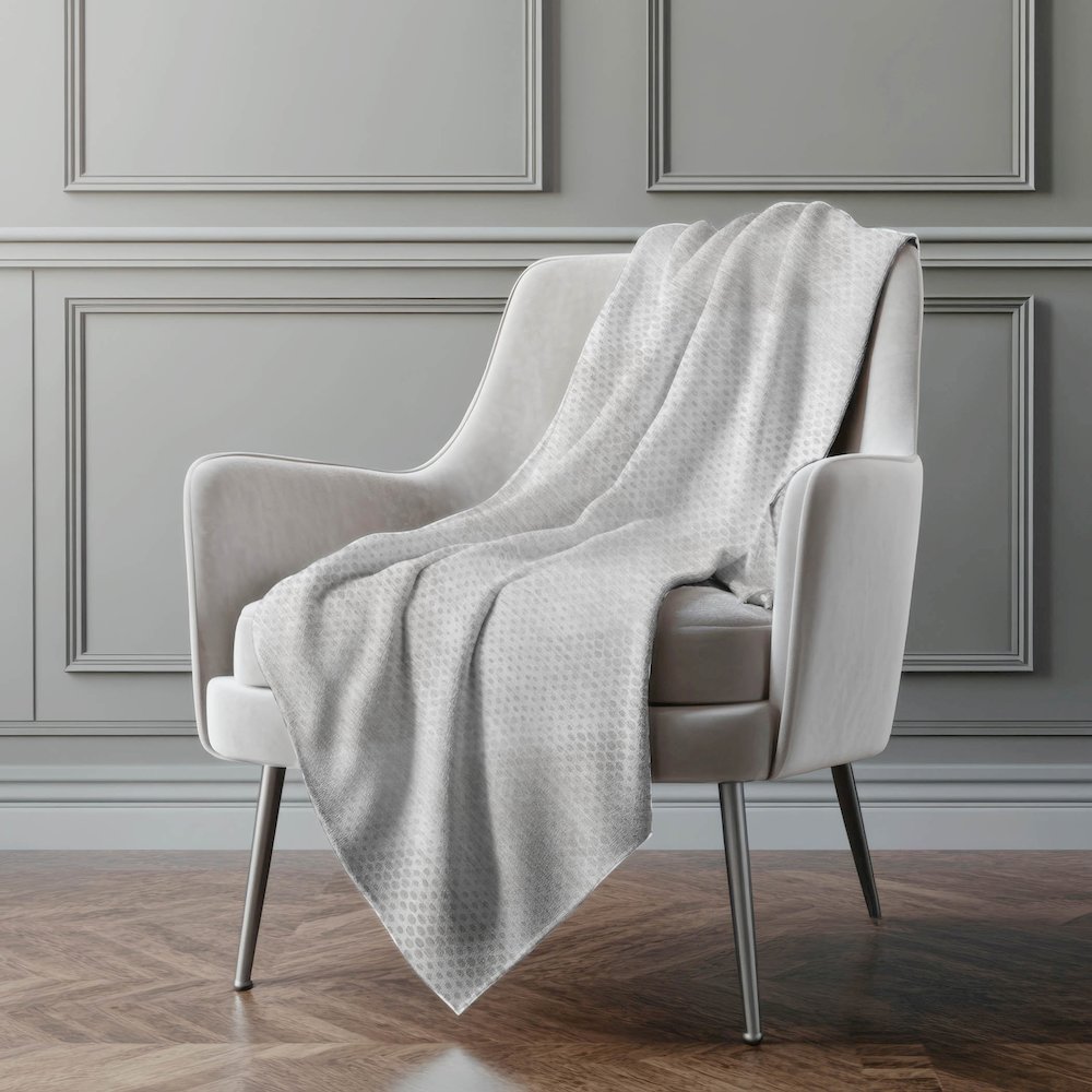 Premium Machine Washable ASB539 Ivory 50" x 70" Sherpa Throw Blanket. Picture 4