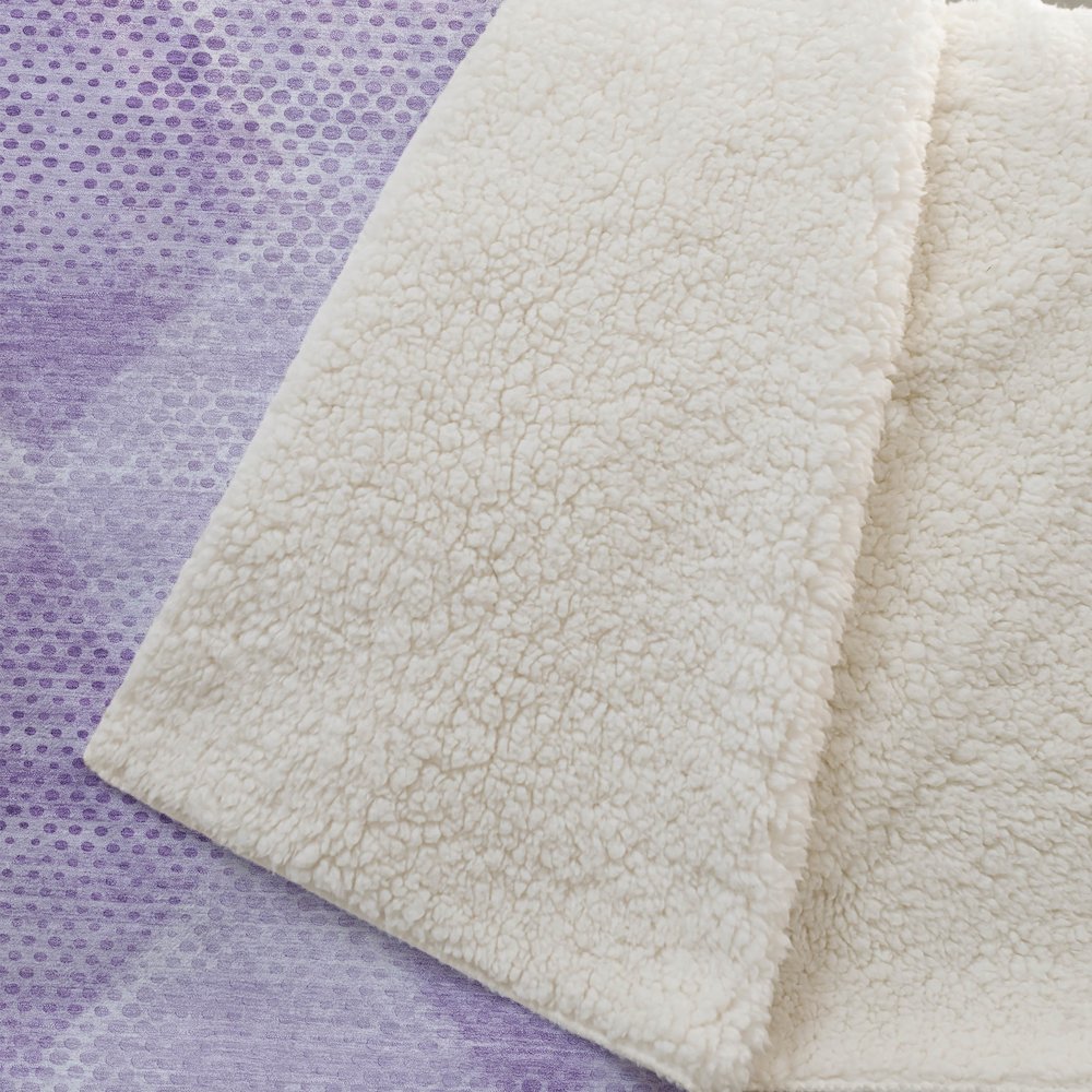 Premium Machine Washable ASB539 Lavender 50" x 70" Sherpa Throw Blanket. Picture 2