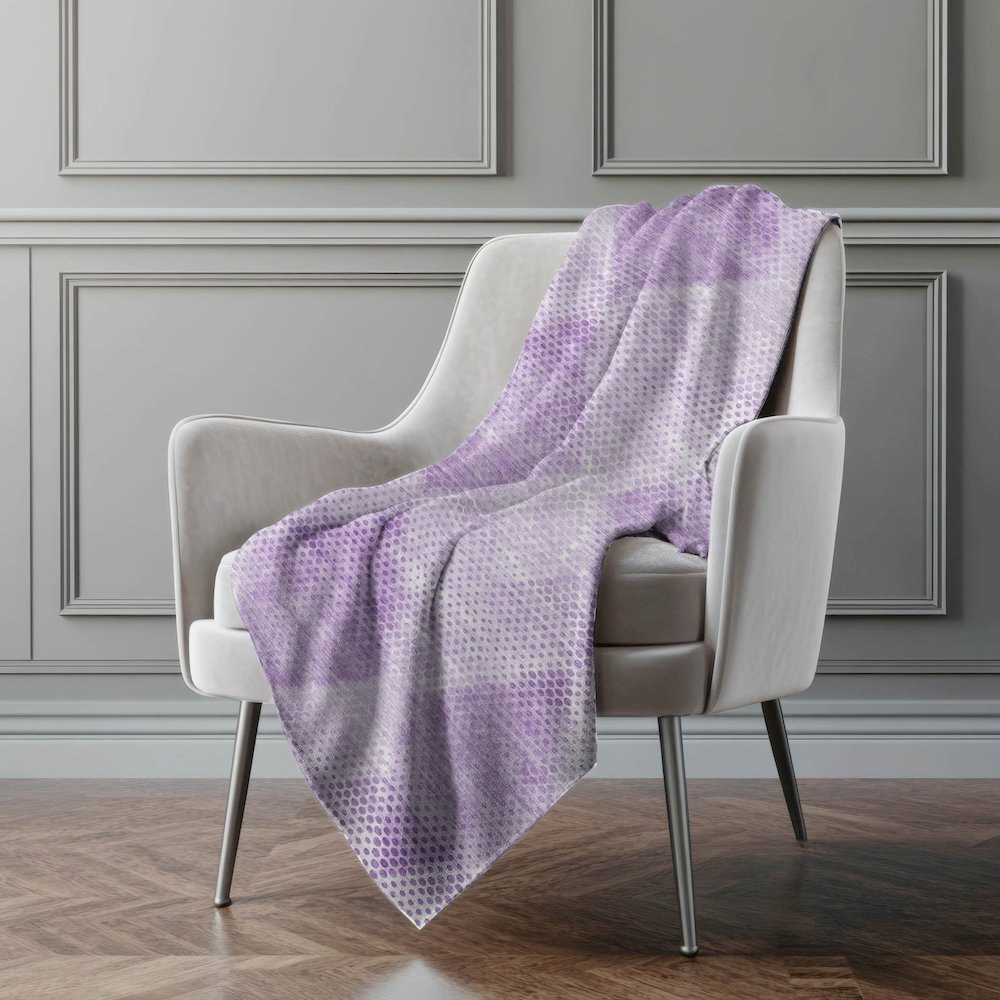 Premium Machine Washable ASB539 Lavender 50" x 70" Sherpa Throw Blanket. Picture 4