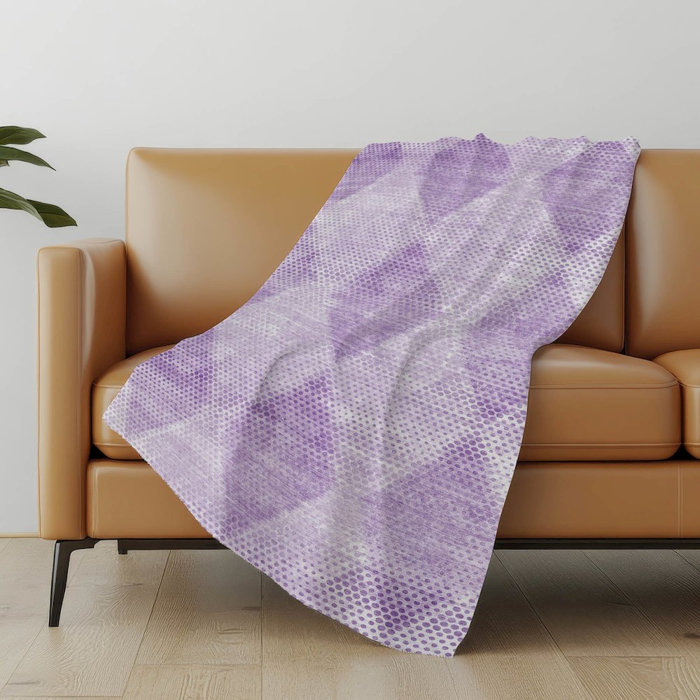 Premium Machine Washable ASB539 Lavender 50" x 70" Sherpa Throw Blanket. Picture 5