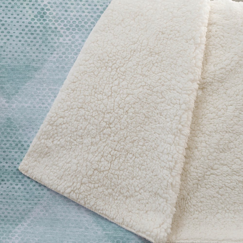 Premium Machine Washable ASB539 Teal 50" x 70" Sherpa Throw Blanket. Picture 2