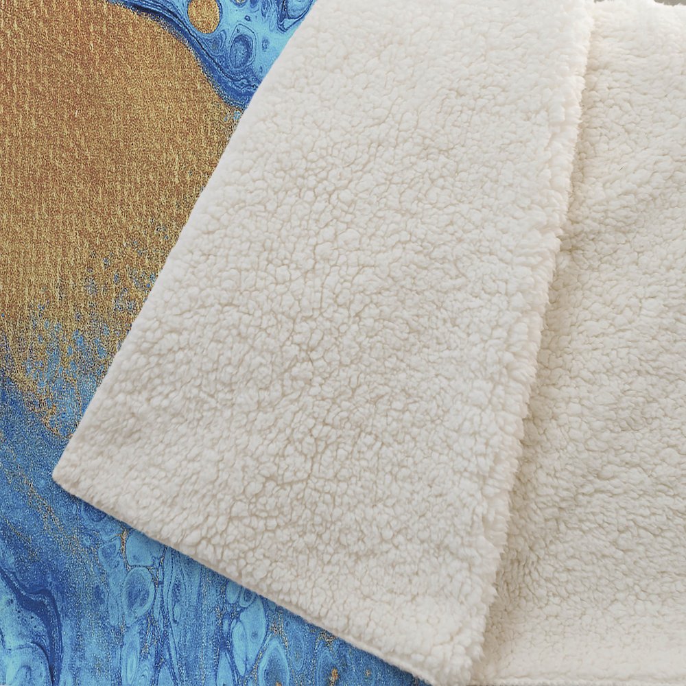 Premium Machine Washable ASB53 Cobalt 50" x 70" Sherpa Throw Blanket. Picture 2