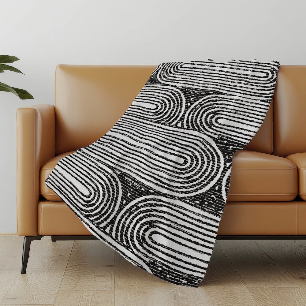 Premium Machine Washable ASB540 Black 50" x 70" Sherpa Throw Blanket. Picture 5