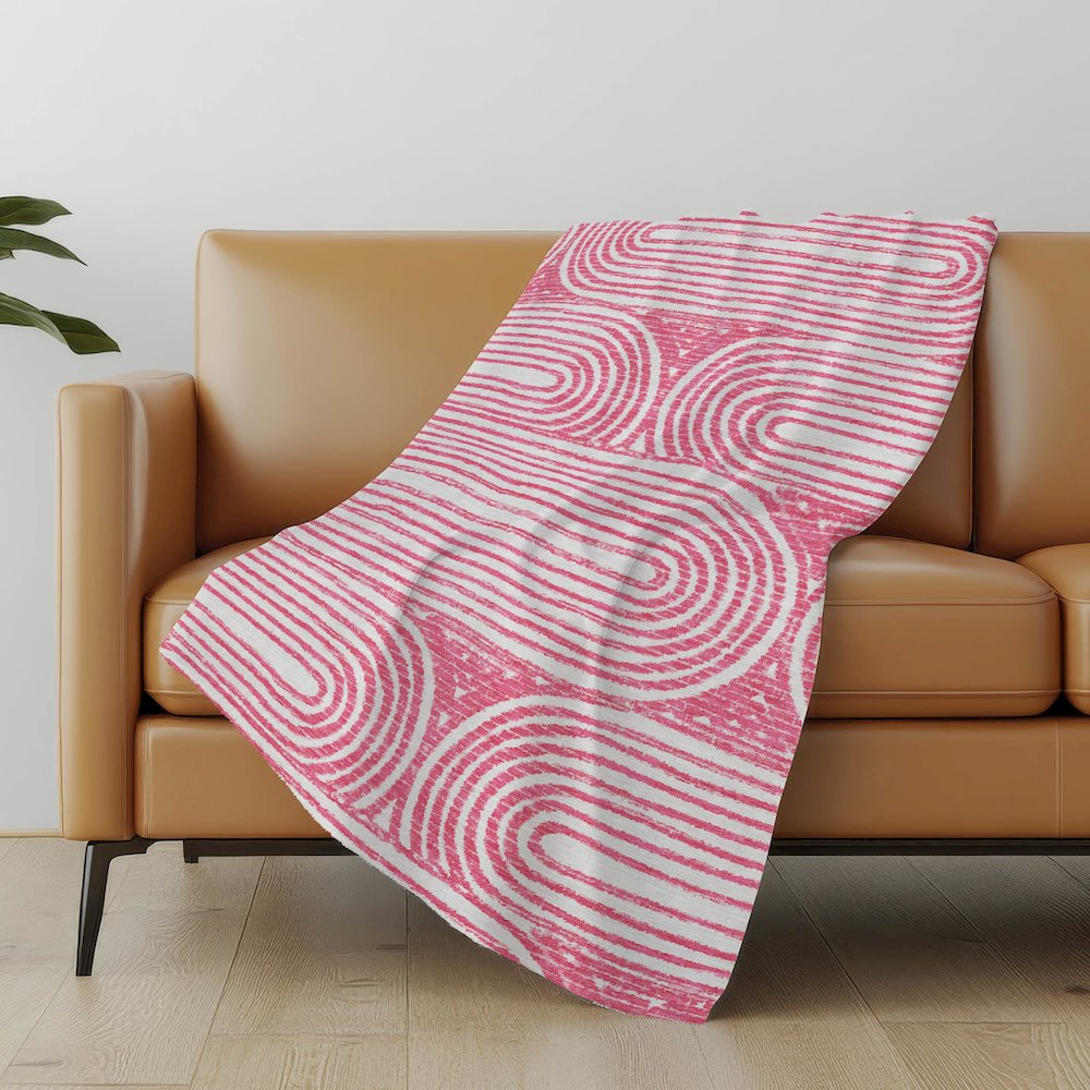 Premium Machine Washable ASB540 Blush 50" x 70" Sherpa Throw Blanket. Picture 5