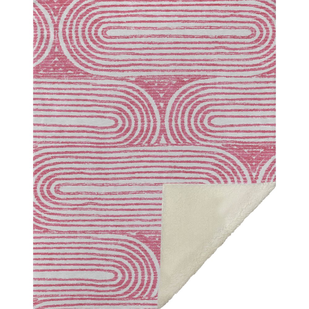 Premium Machine Washable ASB540 Blush 50" x 70" Sherpa Throw Blanket. Picture 1