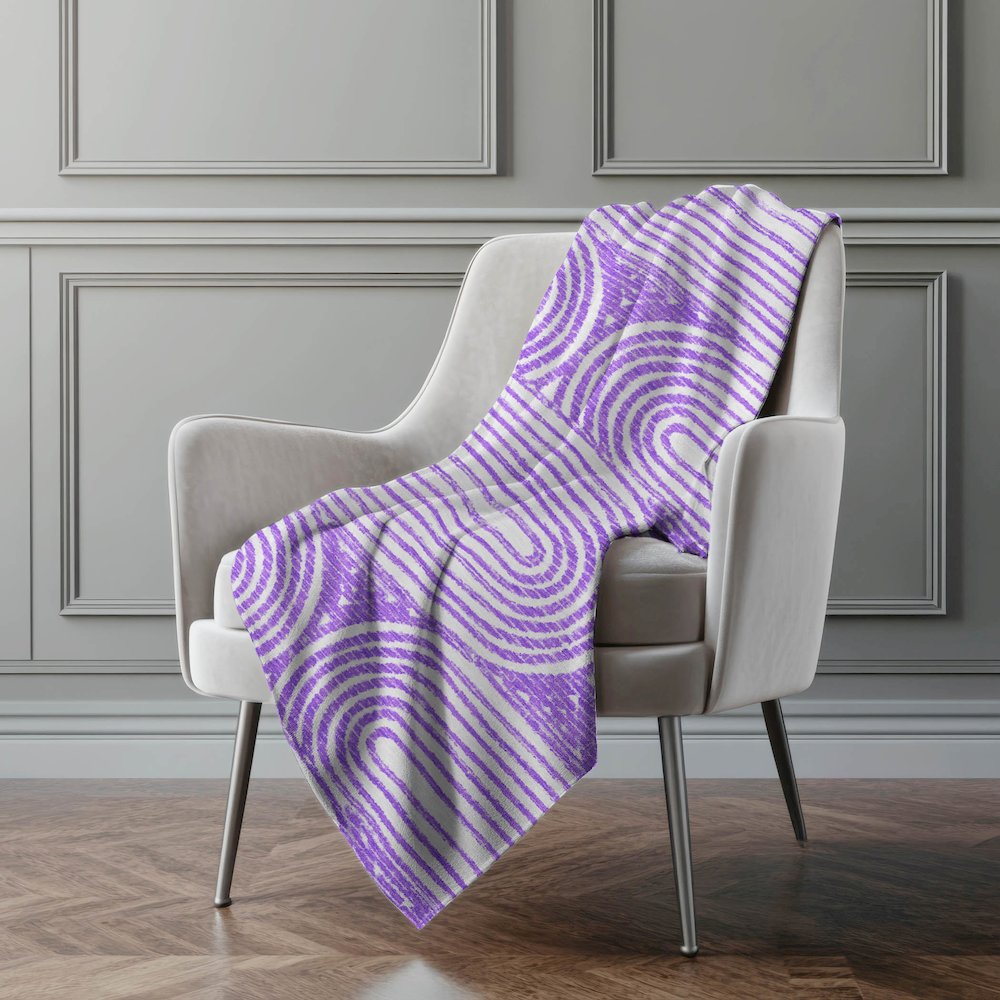 Premium Machine Washable ASB540 Purple 50" x 70" Sherpa Throw Blanket. Picture 4