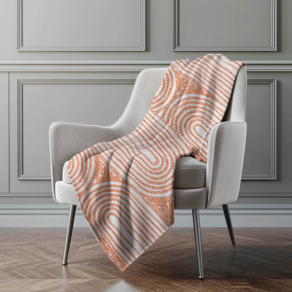 Premium Machine Washable ASB540 Salmon 50" x 70" Sherpa Throw Blanket. Picture 4