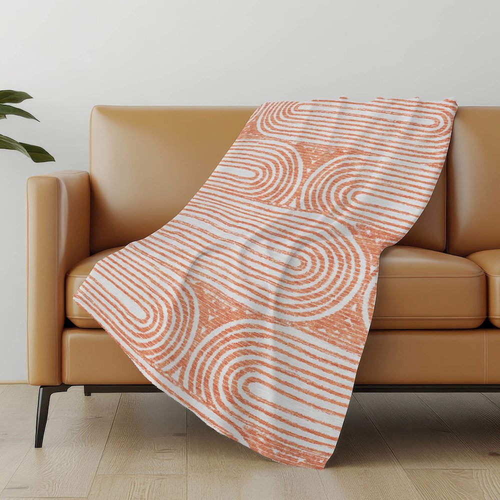 Premium Machine Washable ASB540 Salmon 50" x 70" Sherpa Throw Blanket. Picture 5