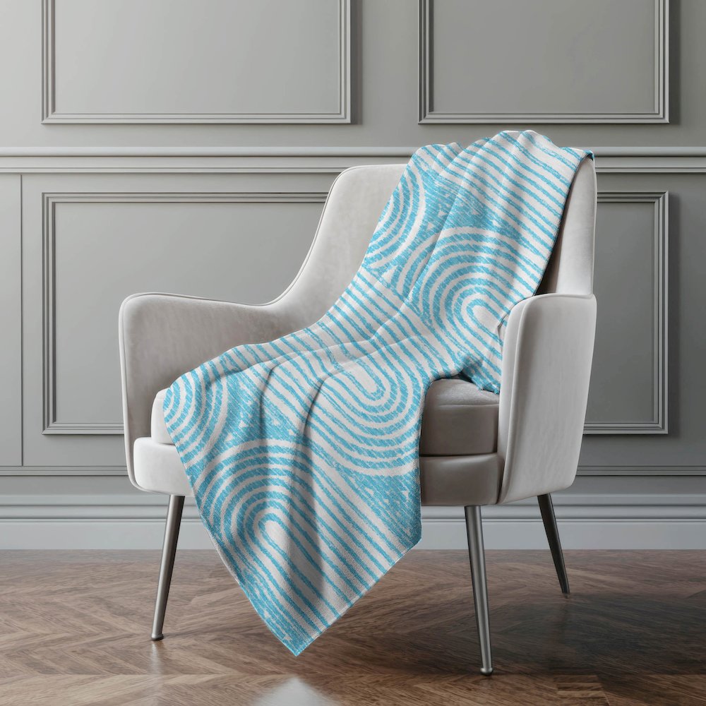 Premium Machine Washable ASB540 Teal 50" x 70" Sherpa Throw Blanket. Picture 4
