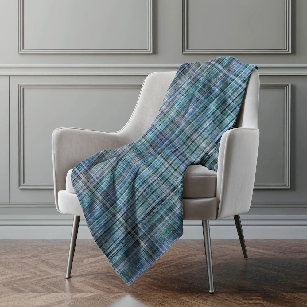 Premium Machine Washable ASB541 Teal 50" x 70" Sherpa Throw Blanket. Picture 4