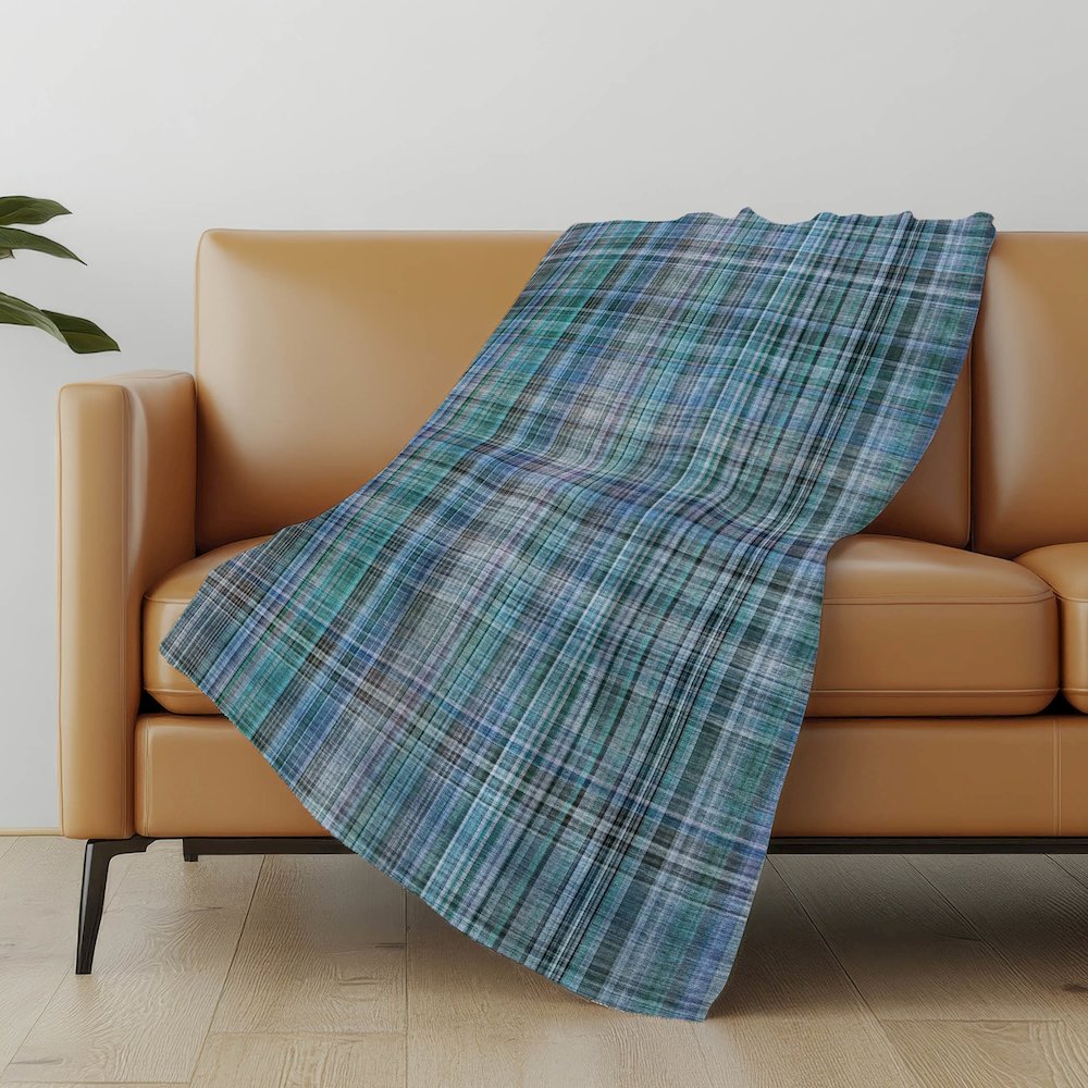 Premium Machine Washable ASB541 Teal 50" x 70" Sherpa Throw Blanket. Picture 5