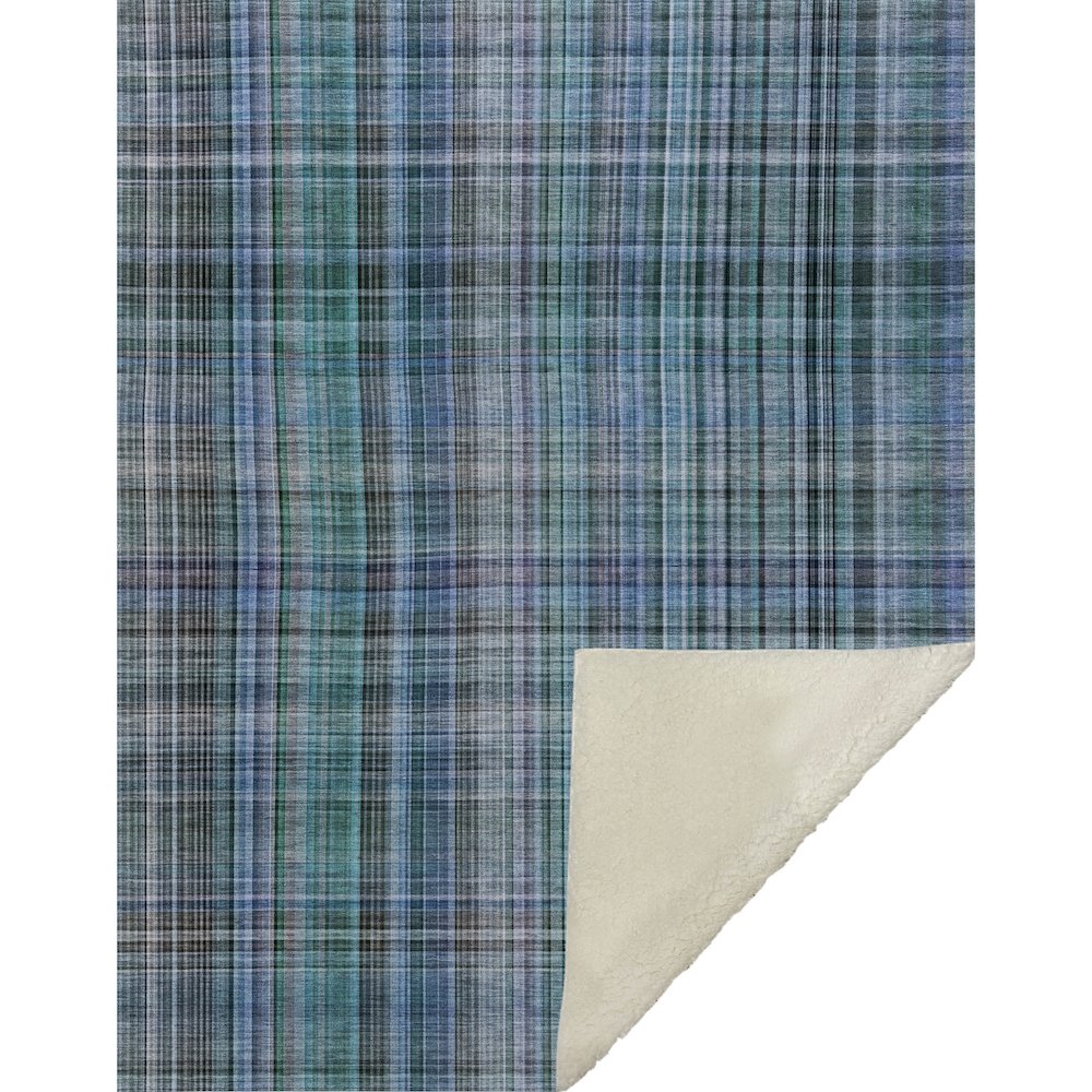 Premium Machine Washable ASB541 Teal 50" x 70" Sherpa Throw Blanket. Picture 1