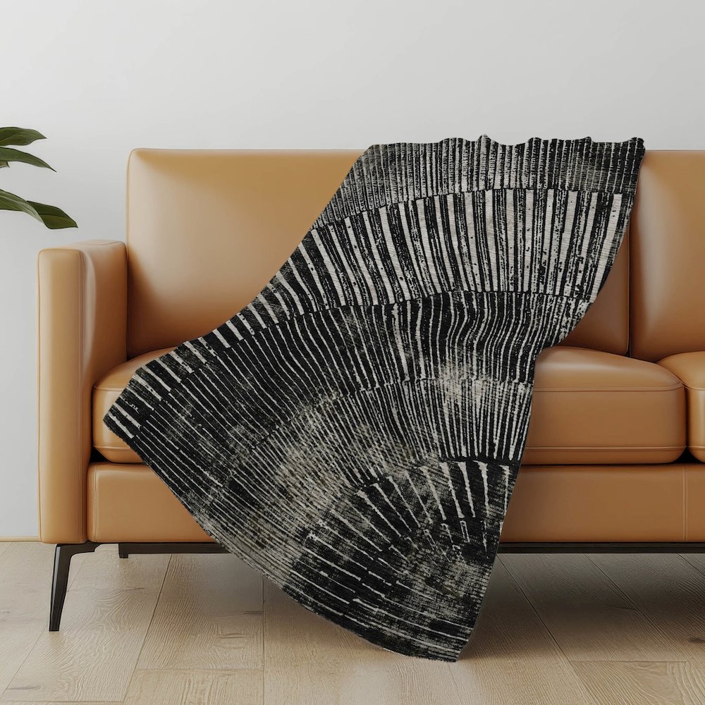 Premium Machine Washable ASB542 Black 50" x 70" Sherpa Throw Blanket. Picture 5