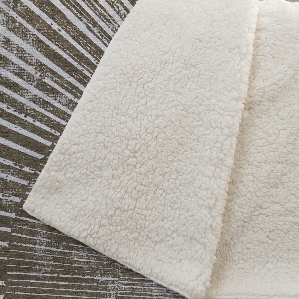 Premium Machine Washable ASB542 Chocolate 50" x 70" Sherpa Throw Blanket. Picture 2