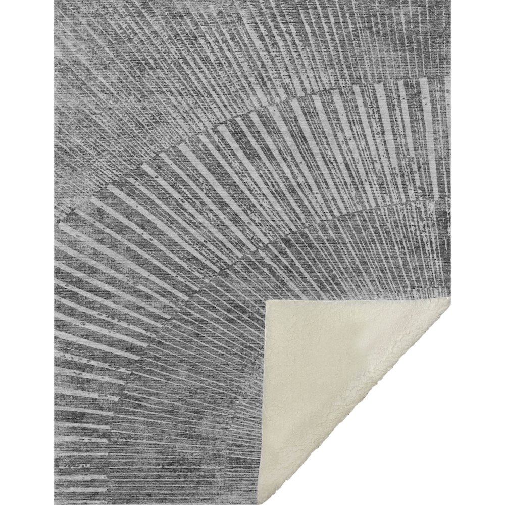 Premium Machine Washable ASB542 Gray 50" x 70" Sherpa Throw Blanket. Picture 1