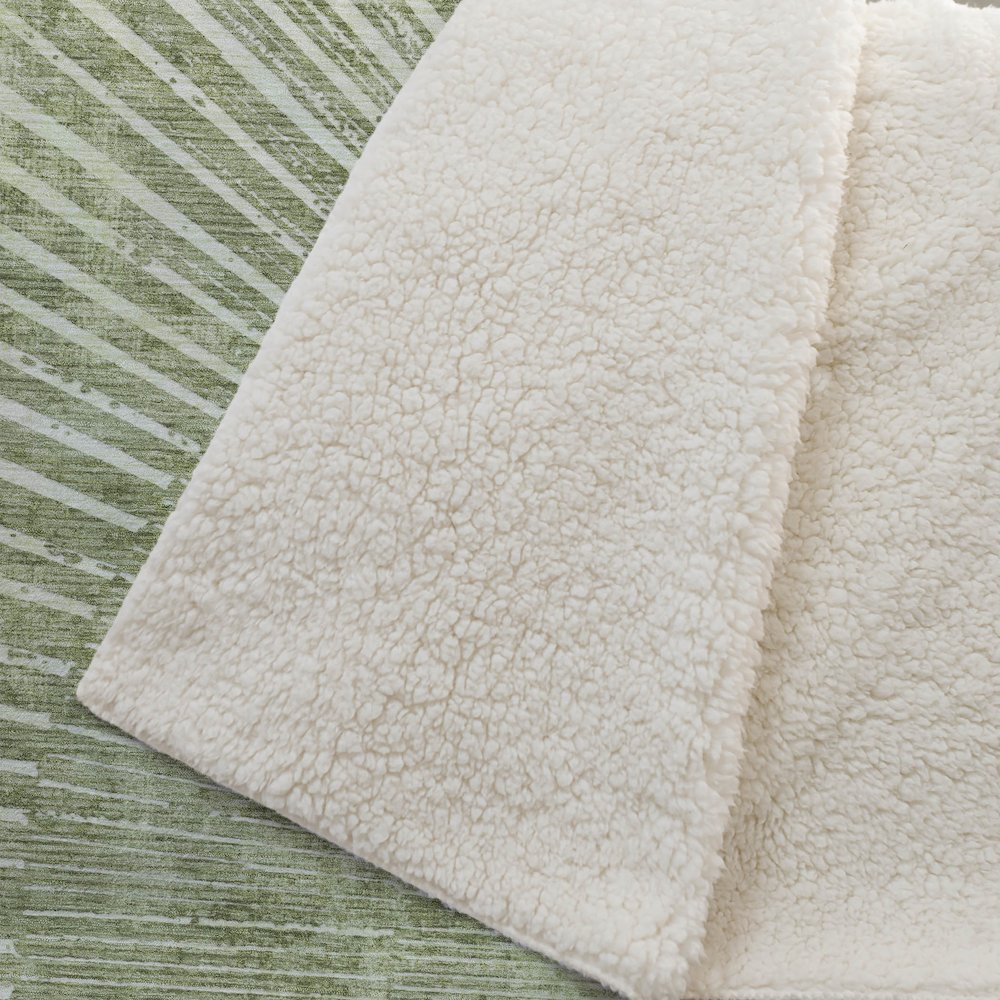 Premium Machine Washable ASB542 Sage 50" x 70" Sherpa Throw Blanket. Picture 2