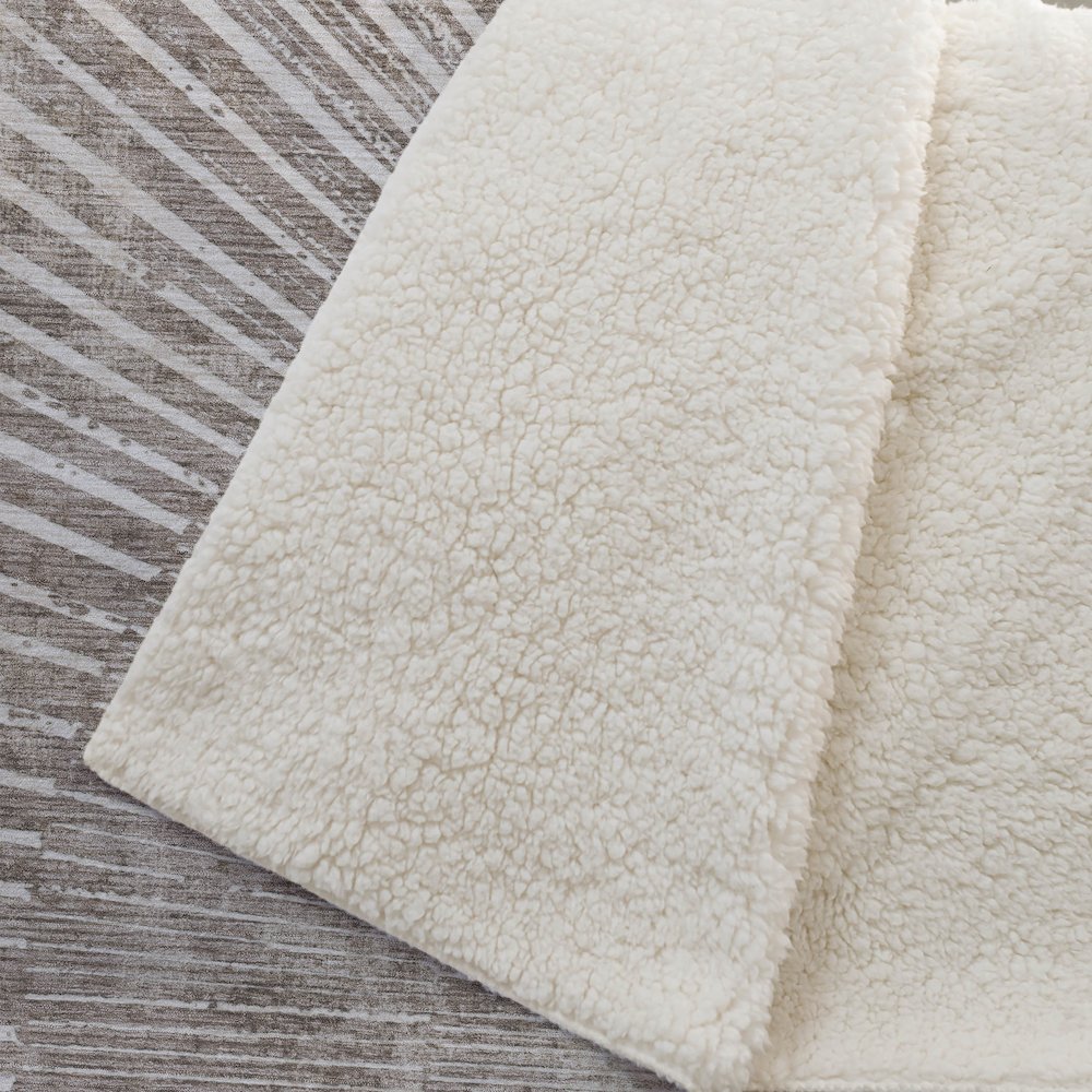 Premium Machine Washable ASB542 Taupe 50" x 70" Sherpa Throw Blanket. Picture 2