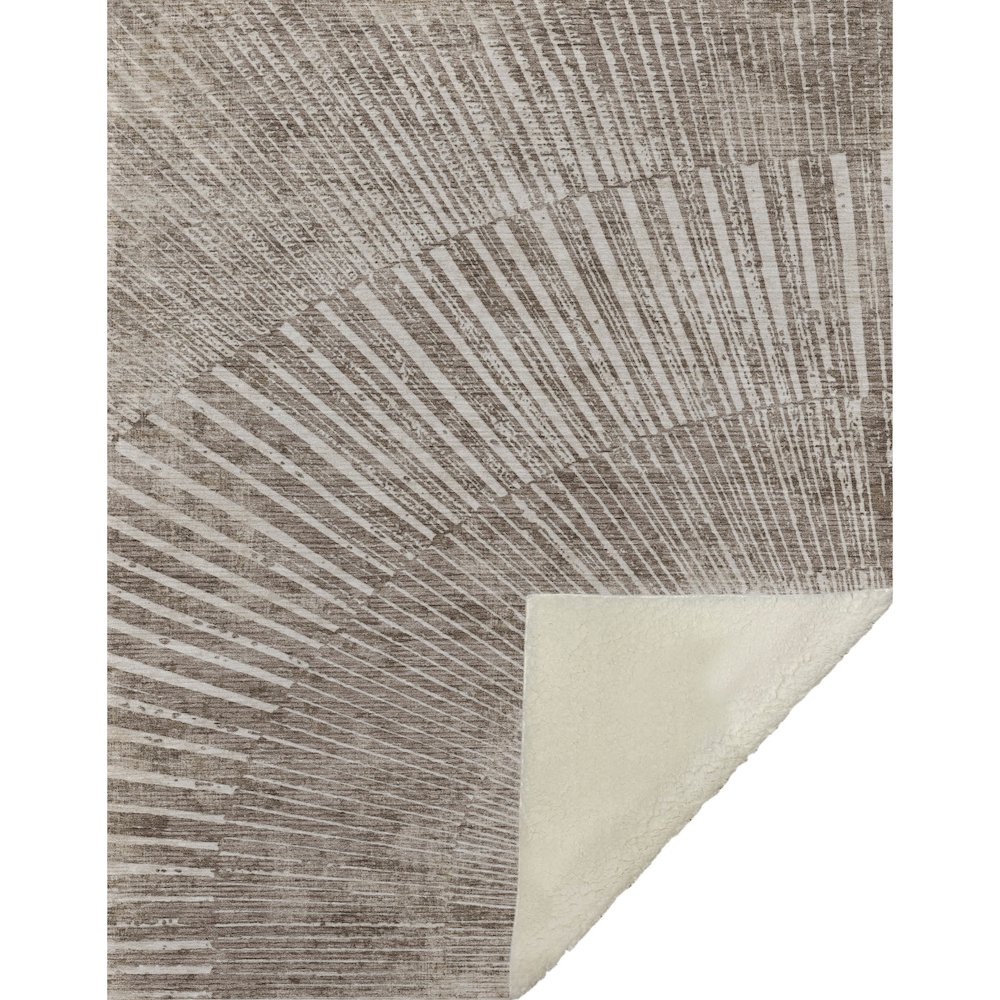 Premium Machine Washable ASB542 Taupe 50" x 70" Sherpa Throw Blanket. Picture 1
