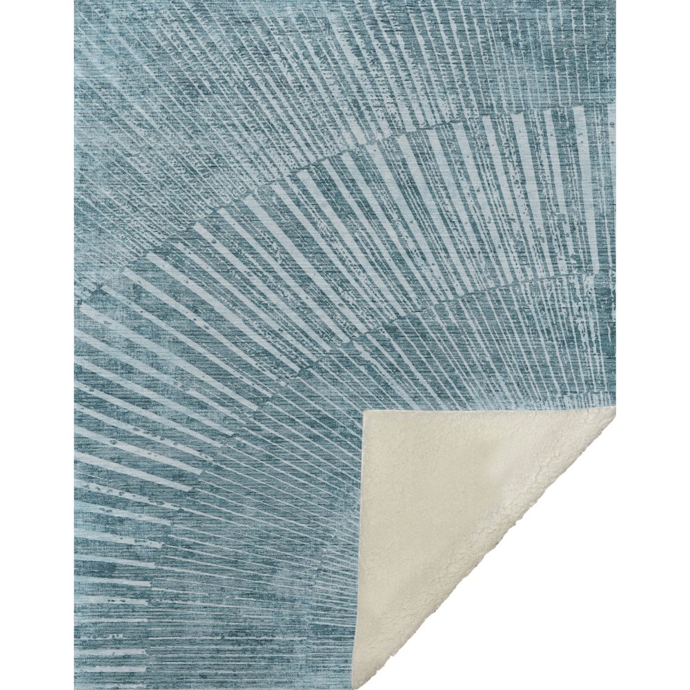 Premium Machine Washable ASB542 Teal 50" x 70" Sherpa Throw Blanket. Picture 1