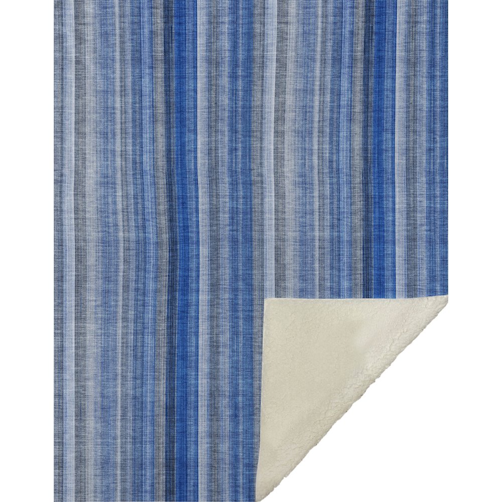 Premium Machine Washable ASB543 Blue 50" x 70" Sherpa Throw Blanket. Picture 1