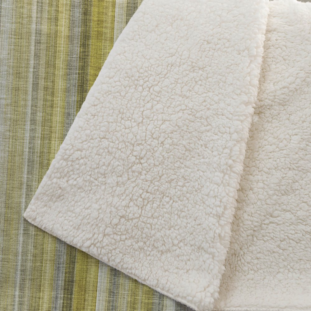 Premium Machine Washable ASB543 Gold 50" x 70" Sherpa Throw Blanket. Picture 2