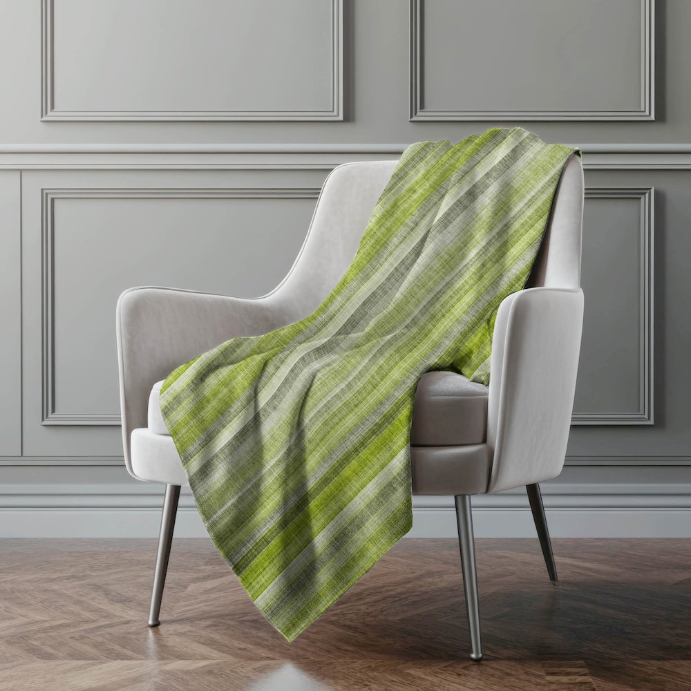 Premium Machine Washable ASB543 Green 50" x 70" Sherpa Throw Blanket. Picture 4