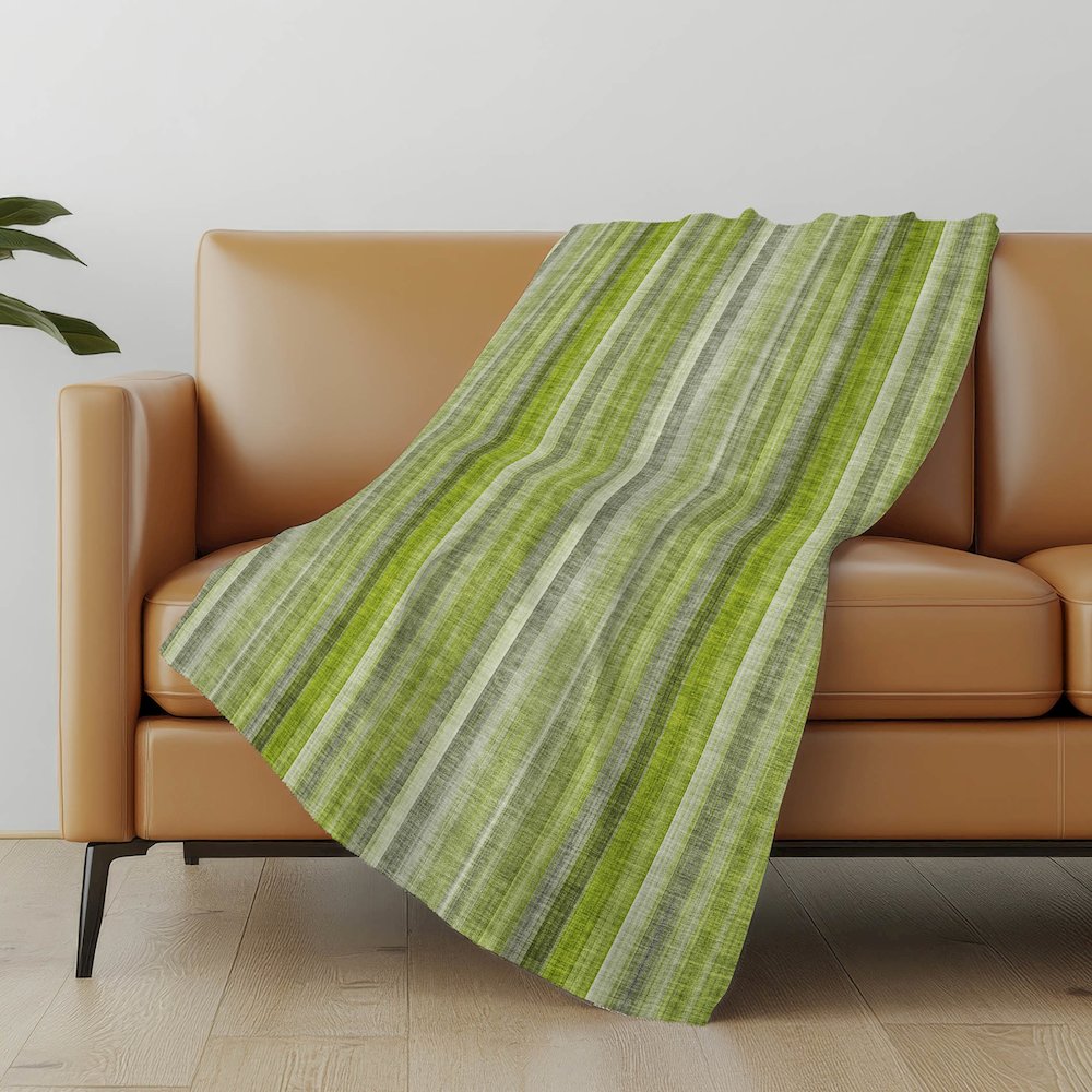 Premium Machine Washable ASB543 Green 50" x 70" Sherpa Throw Blanket. Picture 5