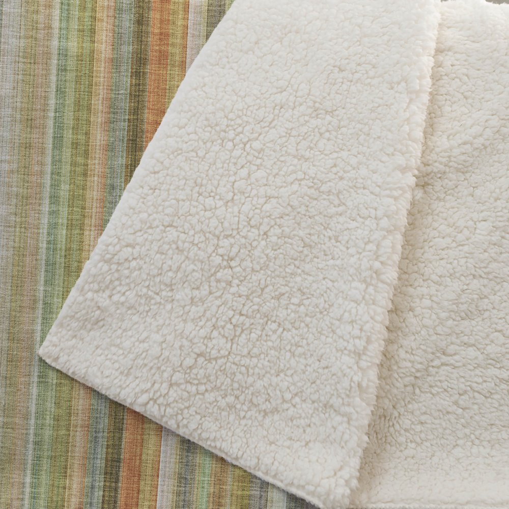 Premium Machine Washable ASB543 Khaki 50" x 70" Sherpa Throw Blanket. Picture 2