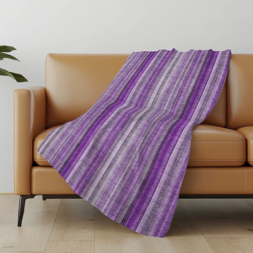 Premium Machine Washable ASB543 Purple 50" x 70" Sherpa Throw Blanket. Picture 5