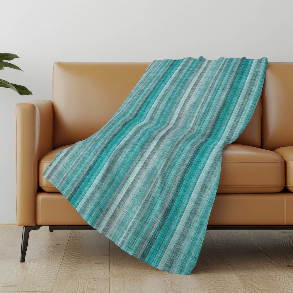 Premium Machine Washable ASB543 Teal 50" x 70" Sherpa Throw Blanket. Picture 5
