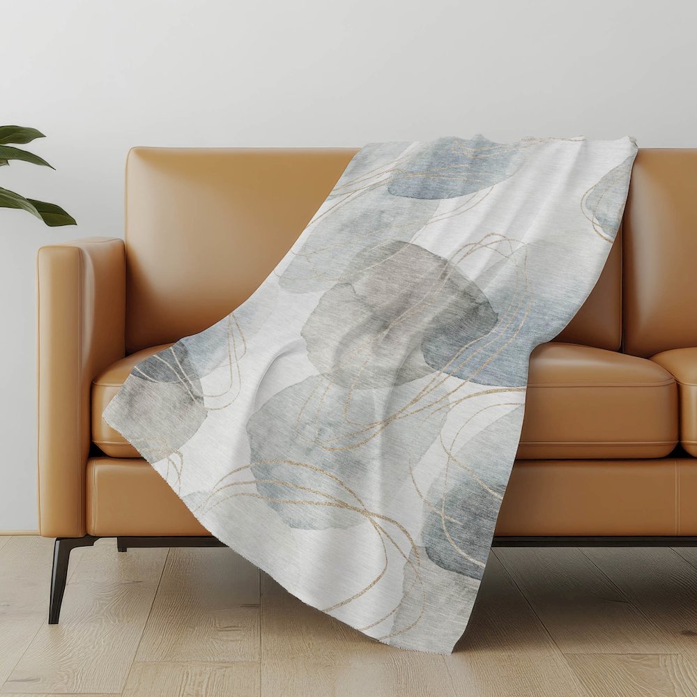 Premium Machine Washable ASB544 Ivory 50" x 70" Sherpa Throw Blanket. Picture 5