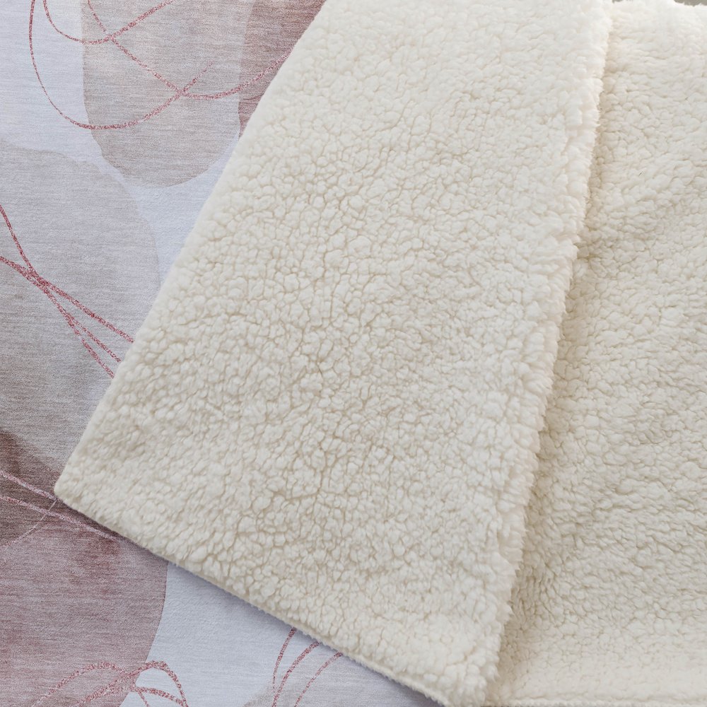 Premium Machine Washable ASB544 Merlot 50" x 70" Sherpa Throw Blanket. Picture 2