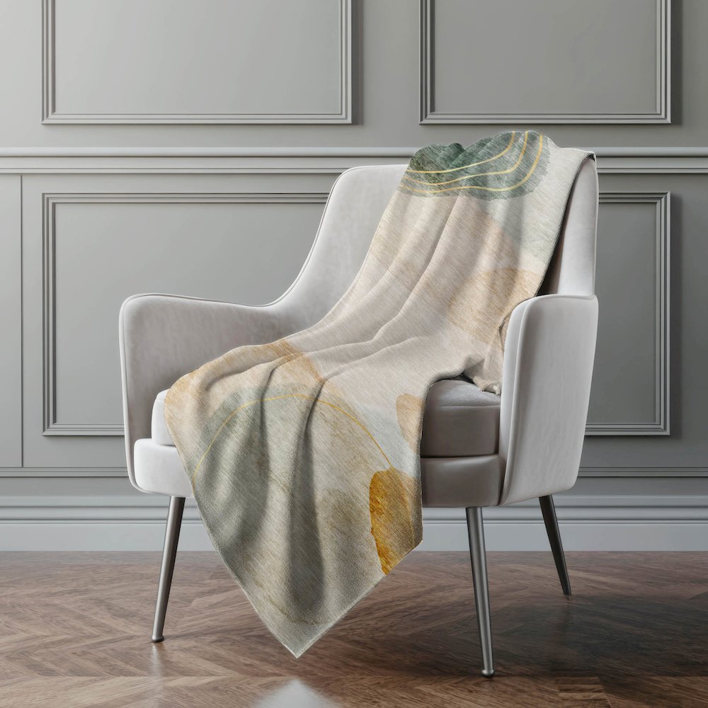 Premium Machine Washable ASB545 Beige 50" x 70" Sherpa Throw Blanket. Picture 4