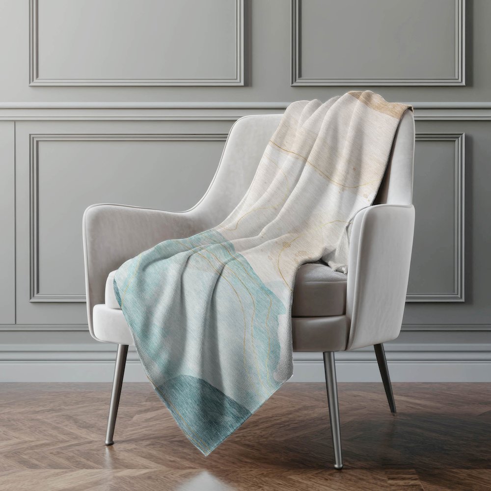 Premium Machine Washable ASB546 Beige 50" x 70" Sherpa Throw Blanket. Picture 4