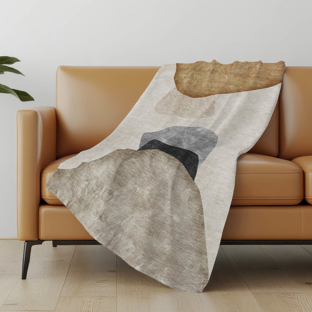 Premium Machine Washable ASB547 Brown 50" x 70" Sherpa Throw Blanket. Picture 5