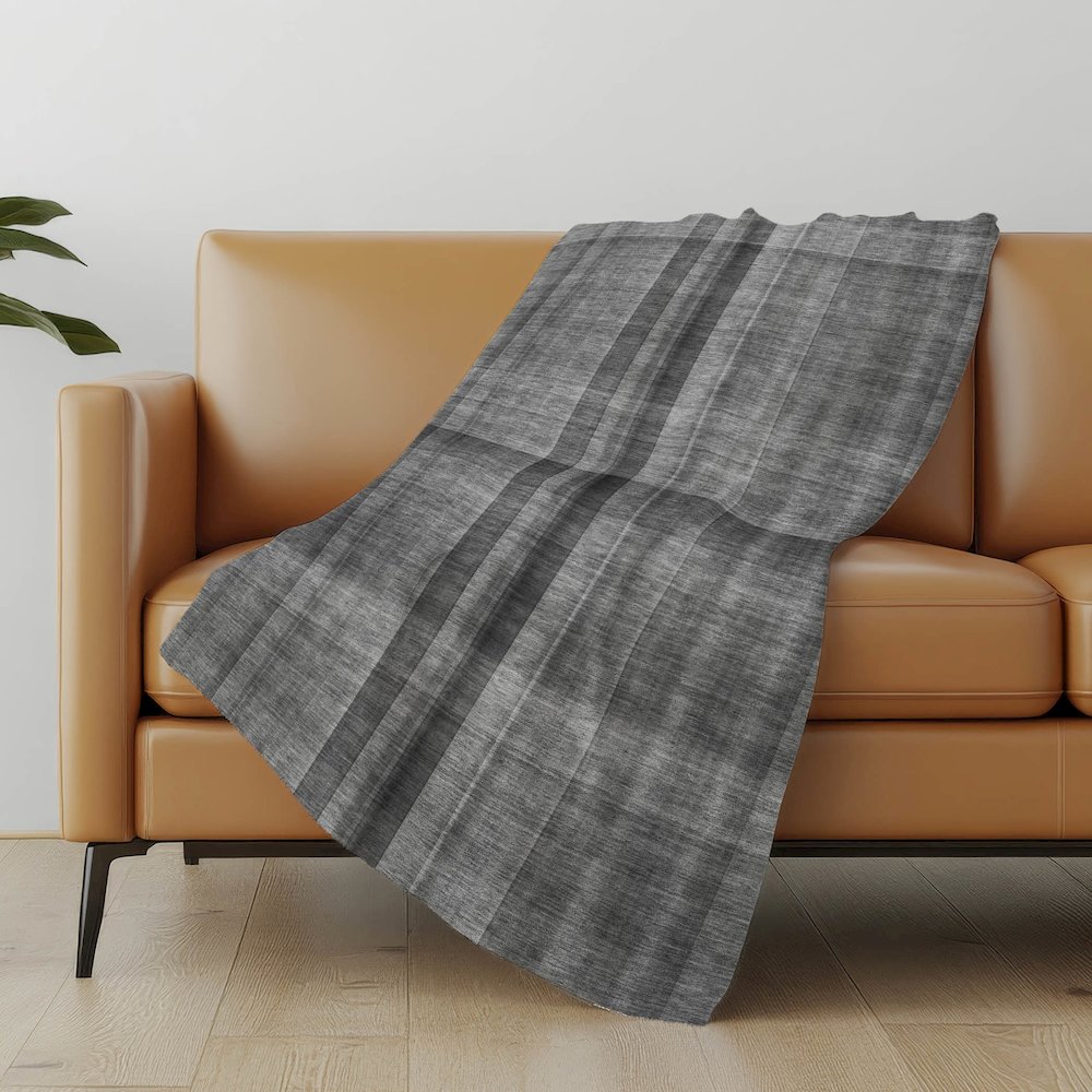 Premium Machine Washable ASB548 Gray 50" x 70" Sherpa Throw Blanket. Picture 5