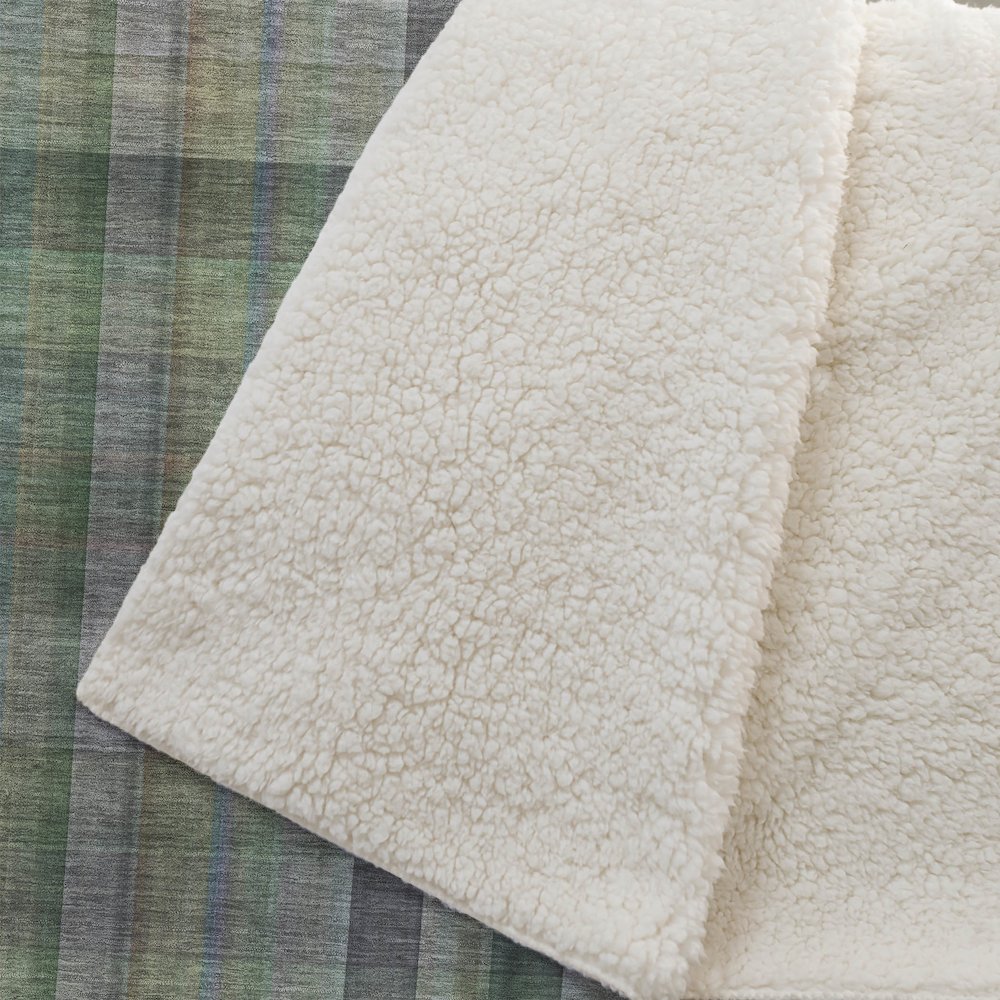 Premium Machine Washable ASB548 Green 50" x 70" Sherpa Throw Blanket. Picture 2