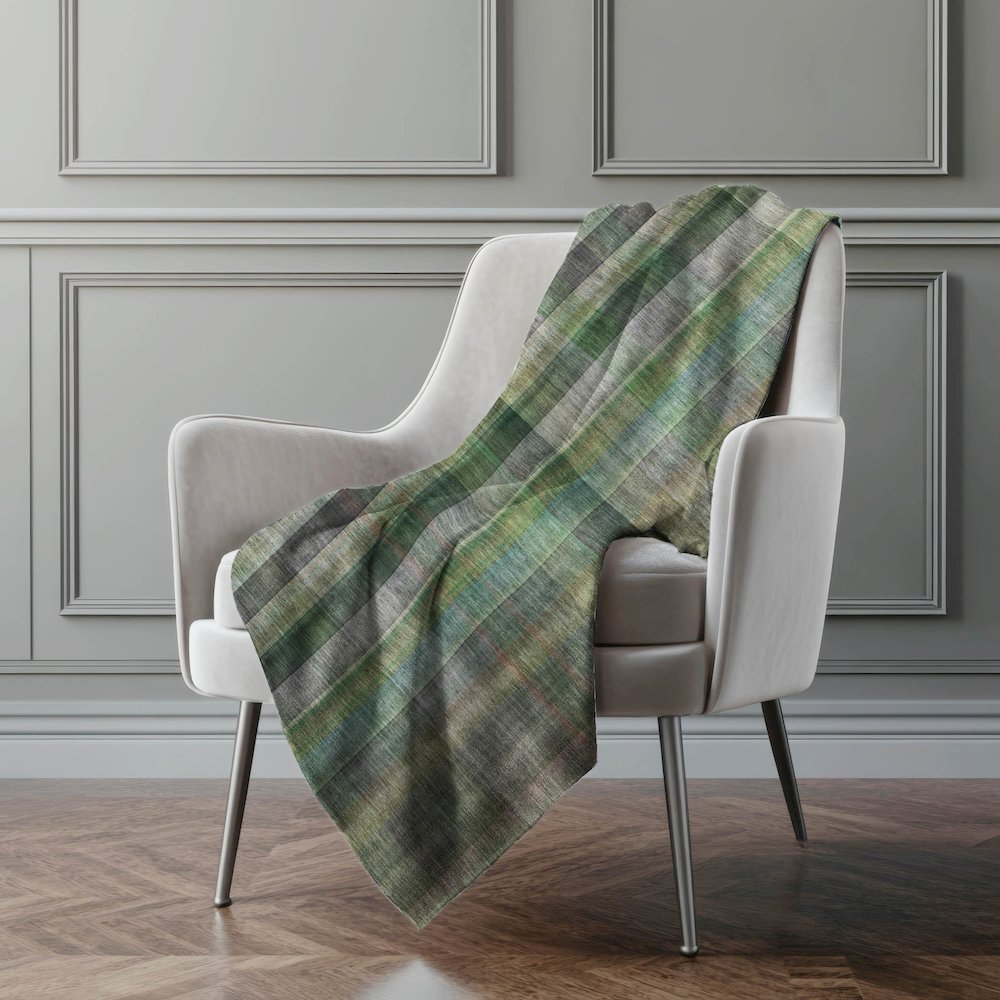 Premium Machine Washable ASB548 Green 50" x 70" Sherpa Throw Blanket. Picture 4
