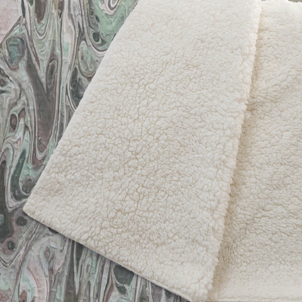 Premium Machine Washable ASB54 Mint 50" x 70" Sherpa Throw Blanket. Picture 2