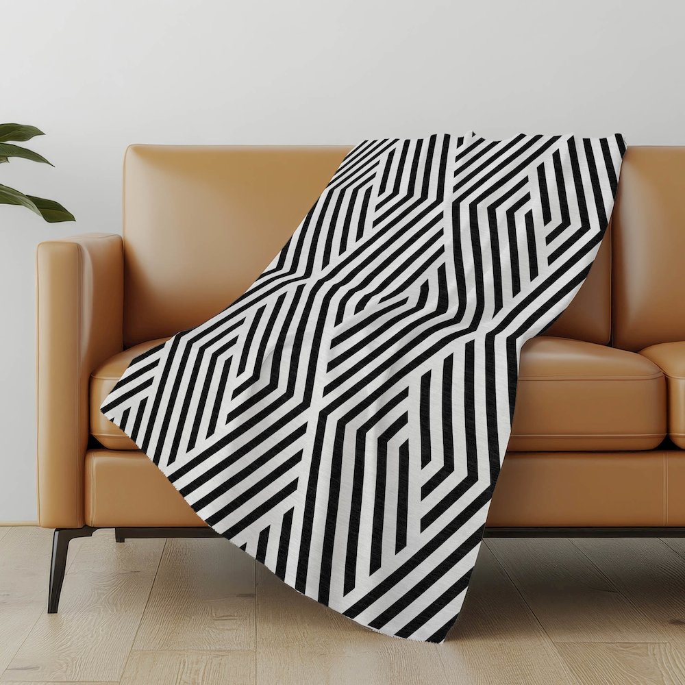 Premium Machine Washable ASB550 Black 50" x 70" Sherpa Throw Blanket. Picture 5
