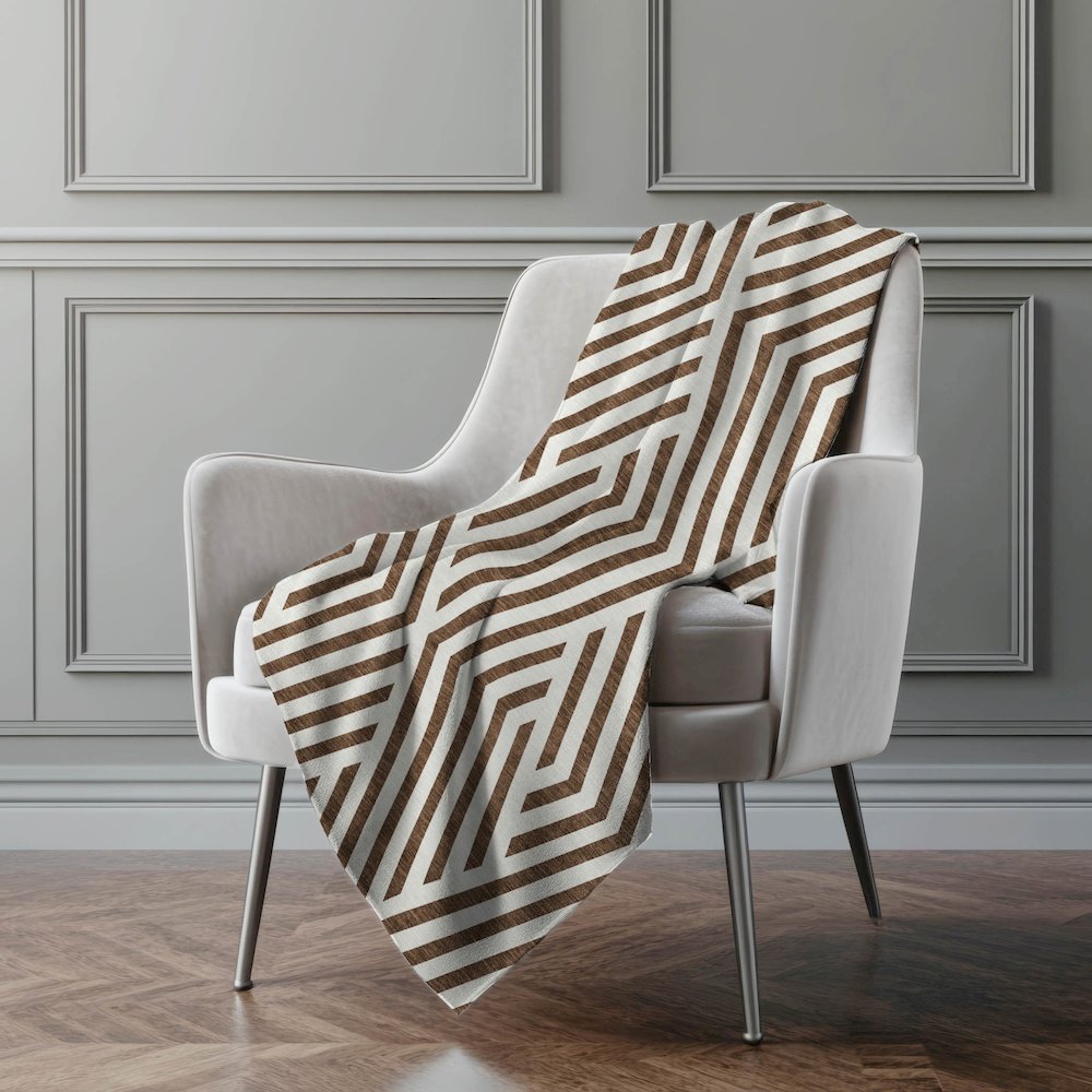 Premium Machine Washable ASB550 Brown 50" x 70" Sherpa Throw Blanket. Picture 4