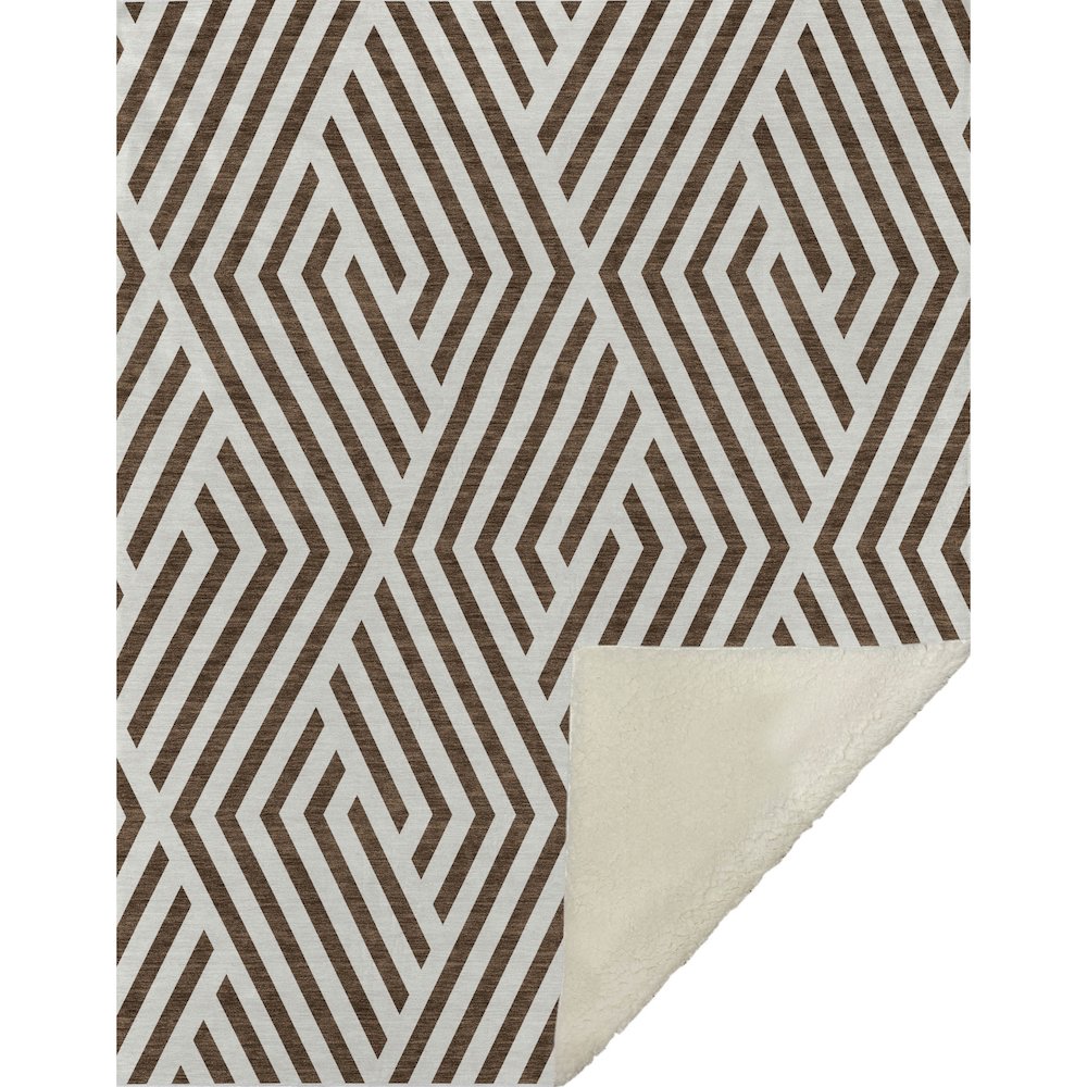 Premium Machine Washable ASB550 Brown 50" x 70" Sherpa Throw Blanket. Picture 1