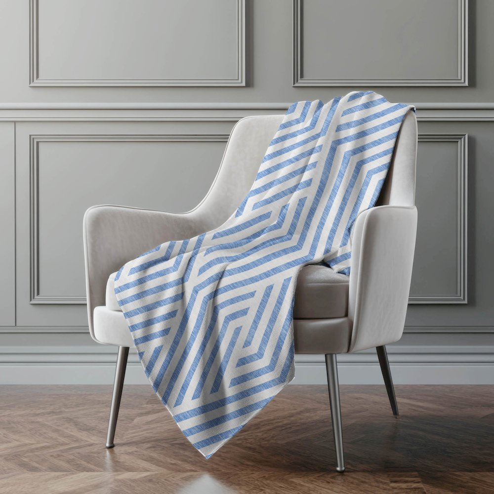 Premium Machine Washable ASB550 Denim 50" x 70" Sherpa Throw Blanket. Picture 4