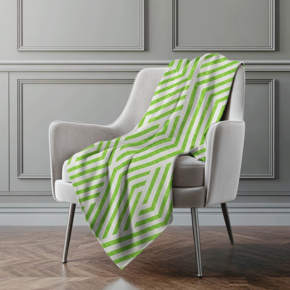 Premium Machine Washable ASB550 Lime 50" x 70" Sherpa Throw Blanket. Picture 4