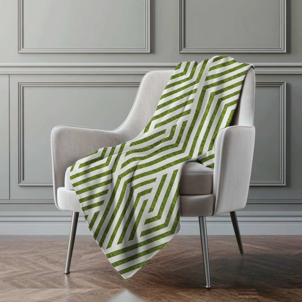 Premium Machine Washable ASB550 Olive 50" x 70" Sherpa Throw Blanket. Picture 4