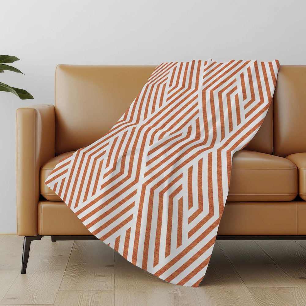 Premium Machine Washable ASB550 Paprika 50" x 70" Sherpa Throw Blanket. Picture 5