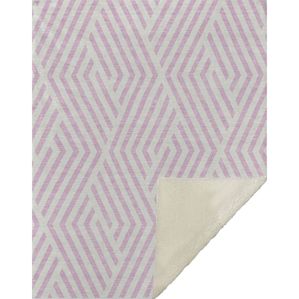 Premium Machine Washable ASB550 Pink 50" x 70" Sherpa Throw Blanket. Picture 1