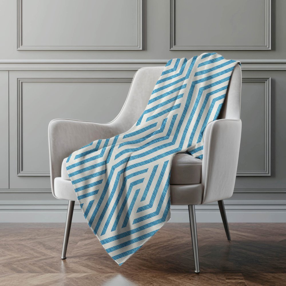 Premium Machine Washable ASB550 Teal 50" x 70" Sherpa Throw Blanket. Picture 4