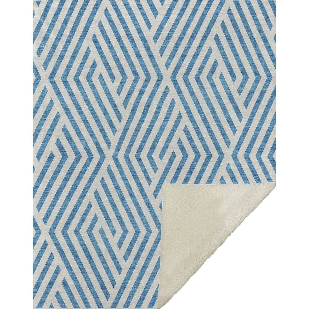 Premium Machine Washable ASB550 Teal 50" x 70" Sherpa Throw Blanket. Picture 1